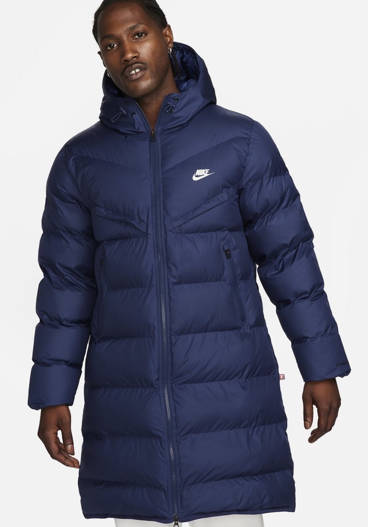 Nike Herren Daunenparka • Lang • Navy Blau • Warm & Wasserdicht •